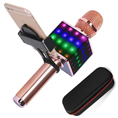 Mini lecteur de karaoké Portable, Microphone, haut-parleur, Support de carte TF, Microphone pour le divertissement
