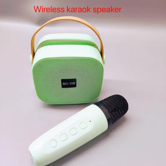 Microphone Portable sans fil, karaoké, pour fête, pour enfants, avec haut-parleur