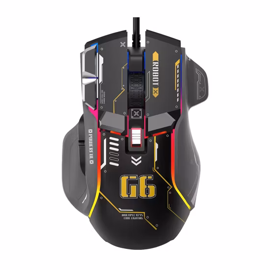 Souris de jeu RVB 2023 12 800 Dpi, macro disponible